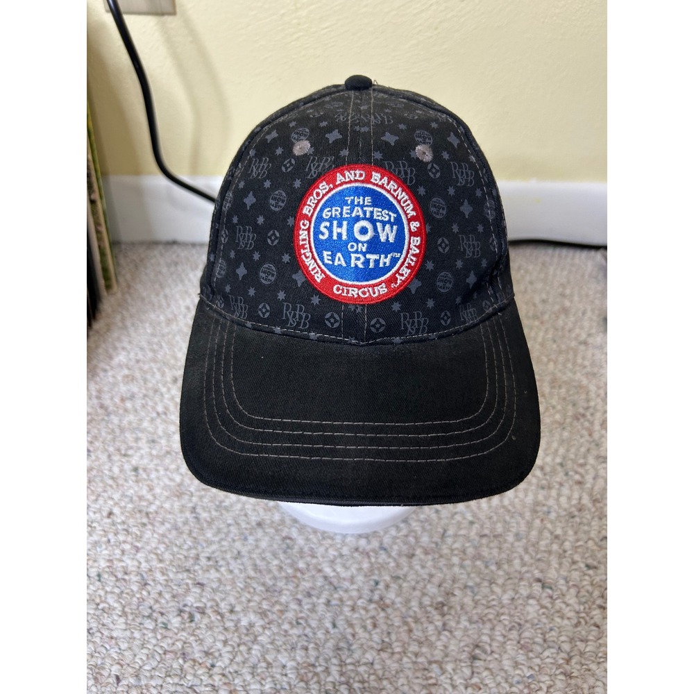 Ringling Bros Barnum Bailey Circus Hat Black Monogram Greatest Show On Earth Cap